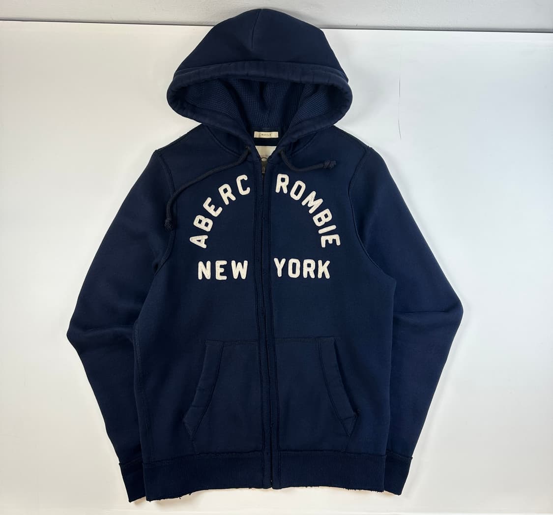 아베크롬비 스펠로고 후드집업 L 네이비  상품이미지1