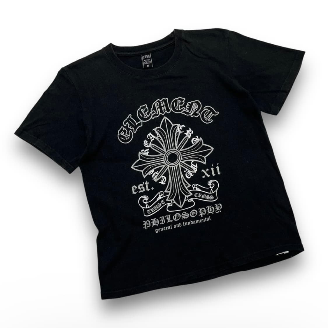 펑크 제키 크로스 아트 다크 반팔 티셔츠 상품이미지1