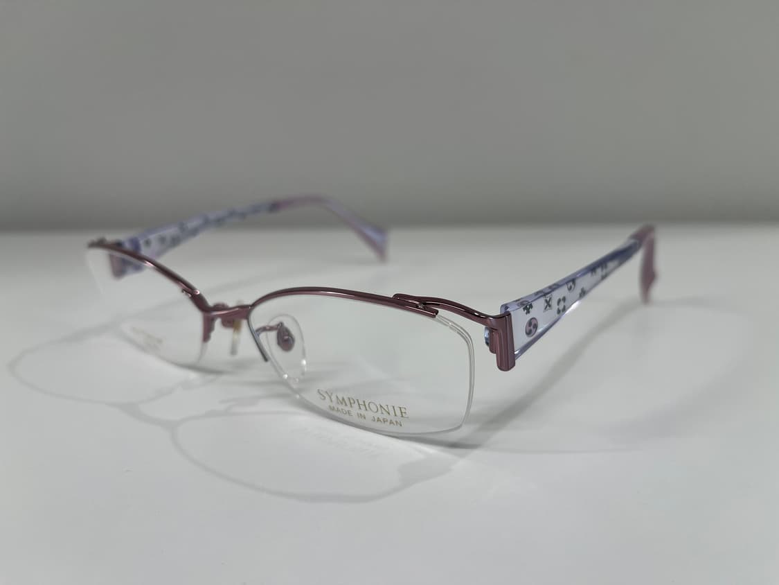 심포니 SYMPHONIE 일본 티타늄 반무테 안경 빈티지 90s 3번 상품이미지1