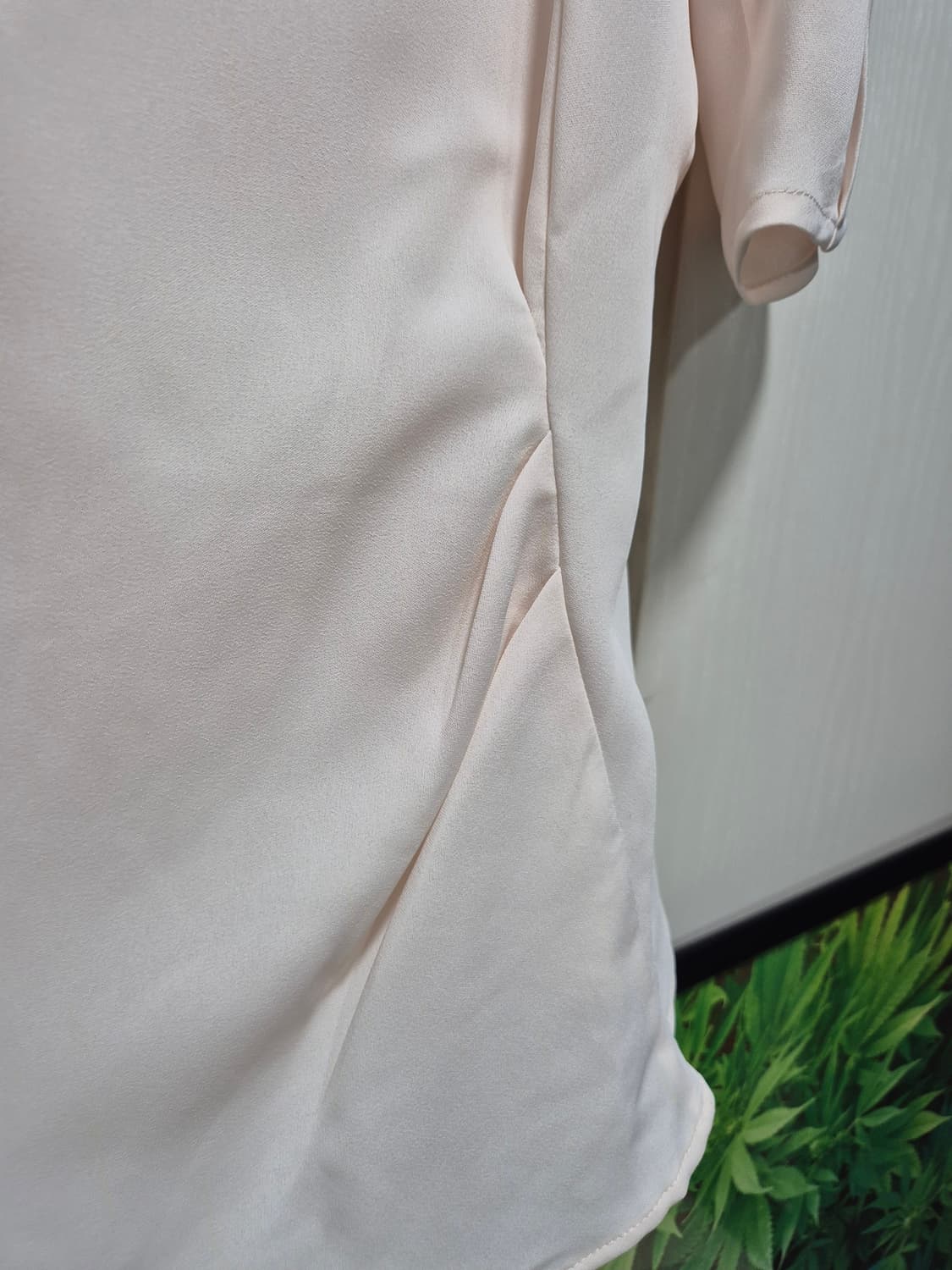 (타임세일)(새상품)Day  블라우스 페플럼 아이보리핑크 반팔 상품이미지2