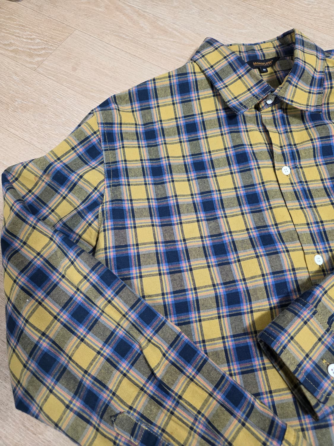 모노플로우 체크 셔츠 M 상품이미지4