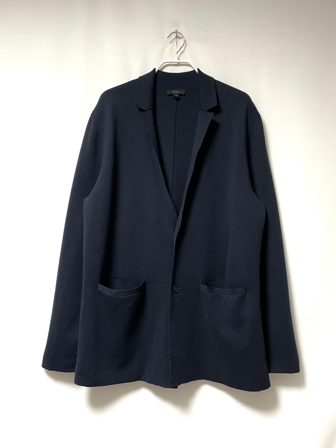 COS 코스 남성 울혼방 니트 블레이저 자켓 L _ 다크네이비 상품이미지2