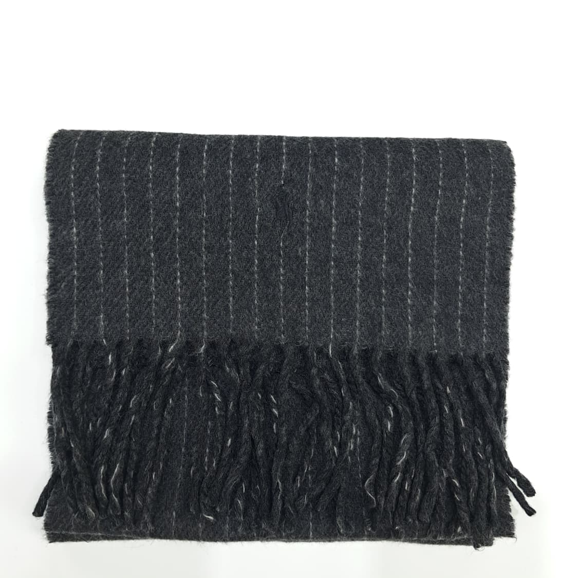 MX096 폴로 랄프로렌 다크그레이 양면 램스울 목도리 머플러 상품이미지6