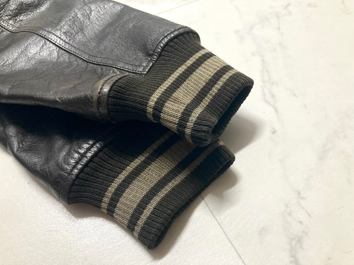 90s 에코 언리미티드 소가죽 레더 봄버 자켓 105-110 상품이미지10