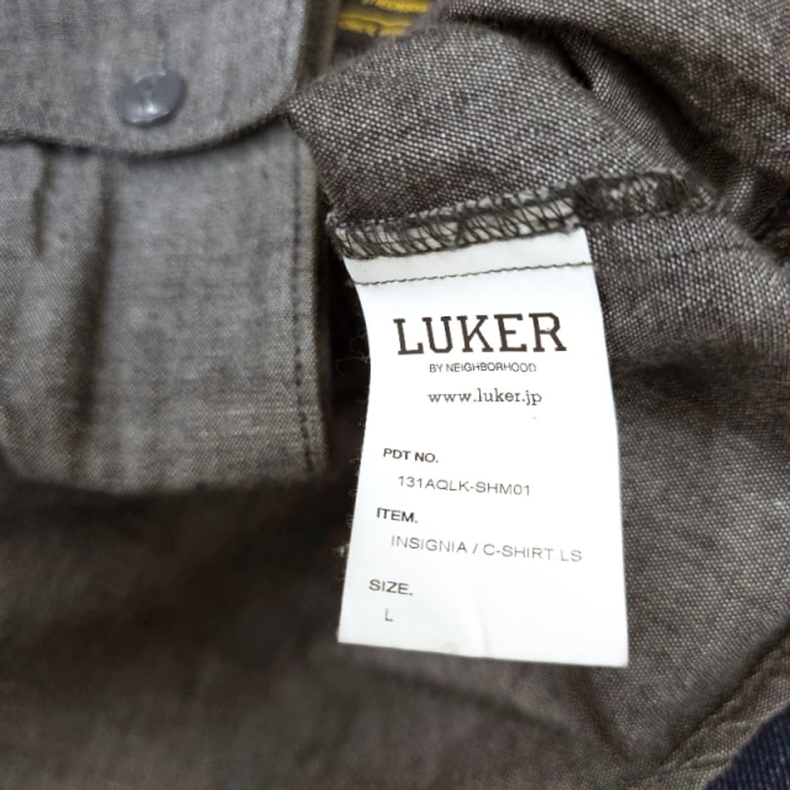 LUKER BY NEIGHBORHOOD 샴브레이 셔츠(L) 상품이미지3
