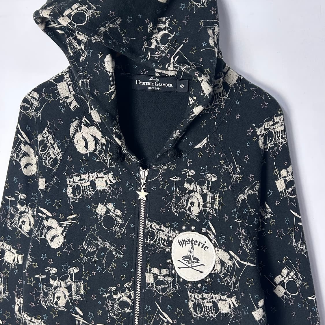 [Hysteric Glamour] 히스테릭글래머 스터드 큐빅 후드집업 상품이미지2