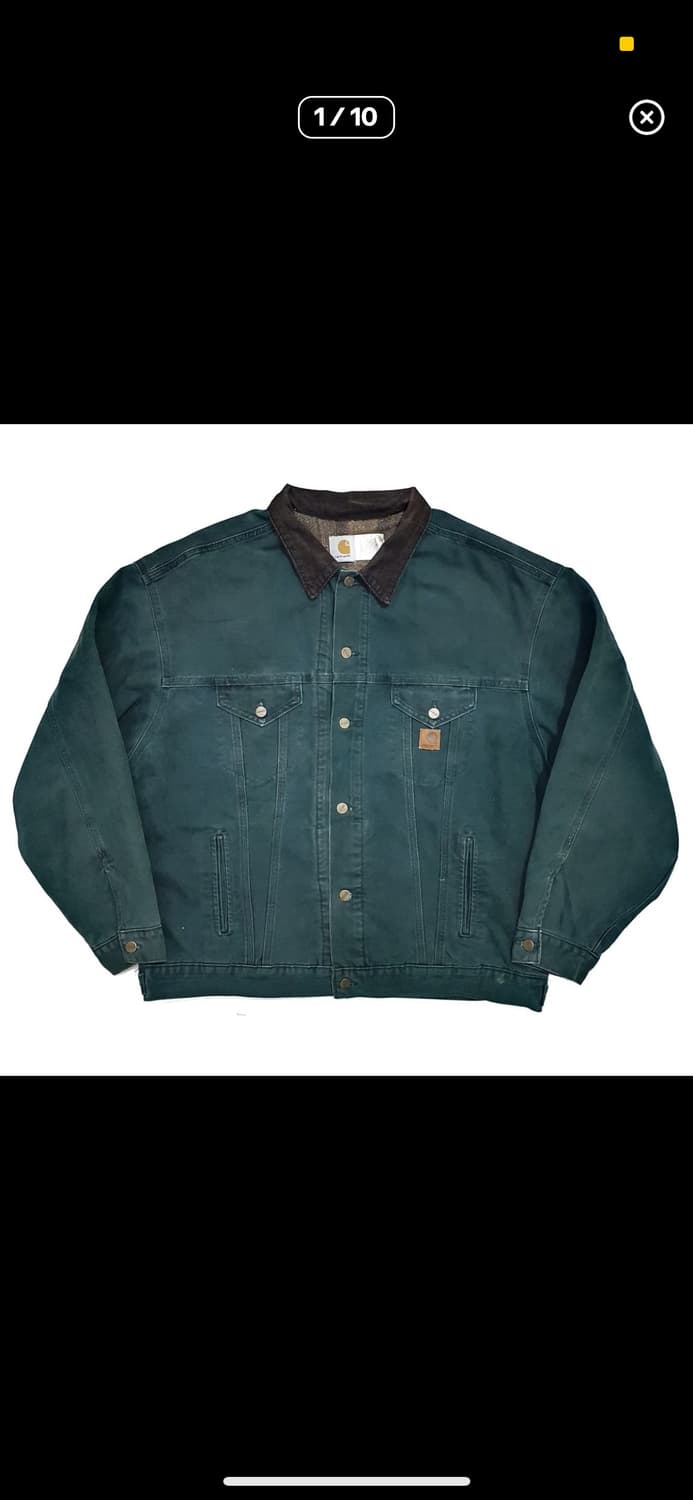 칼하트 j10 트러커 자켓 90s 헌터그린 2xl 상품이미지1