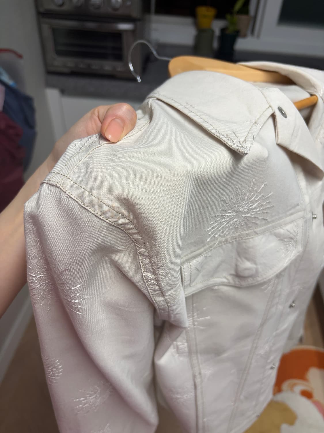 유스 트러커 자켓 에크루 자카드 상품이미지10