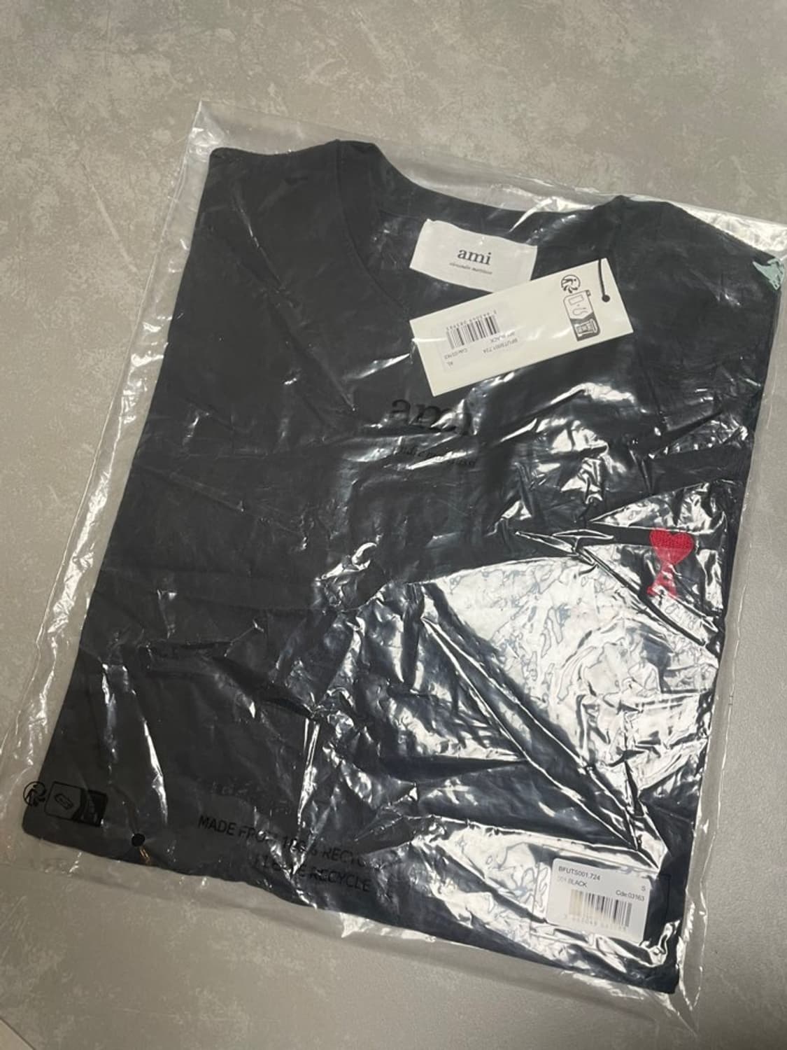 아미 스몰 하트 로고 박시핏 반팔 상품이미지3