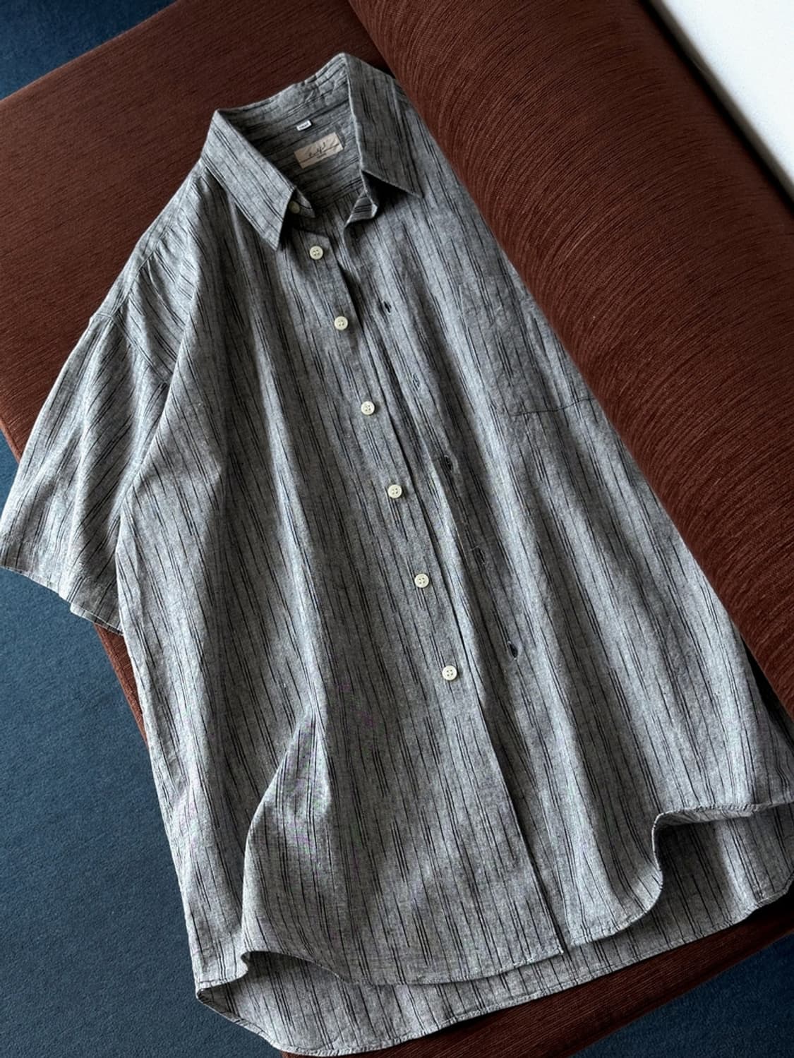 Design pattern cotton H/S shirt 상품이미지4