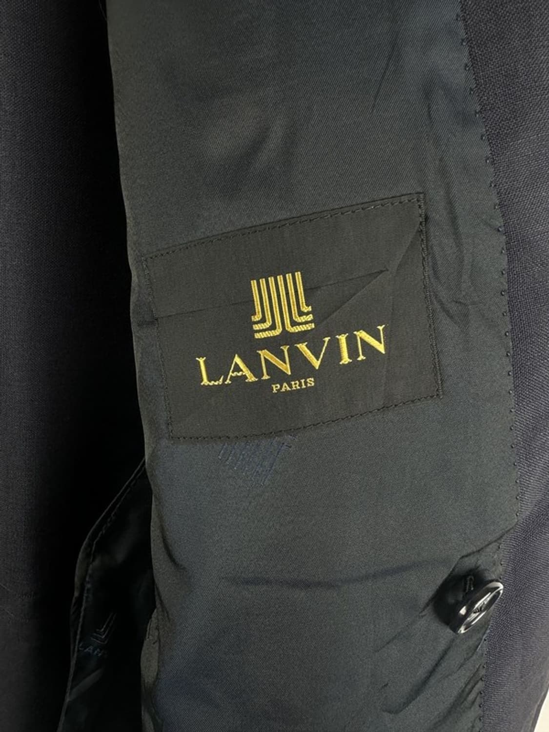 [L] LANVIN 랑방 울100% 더블라펠 블레이져 네이비 상품이미지6