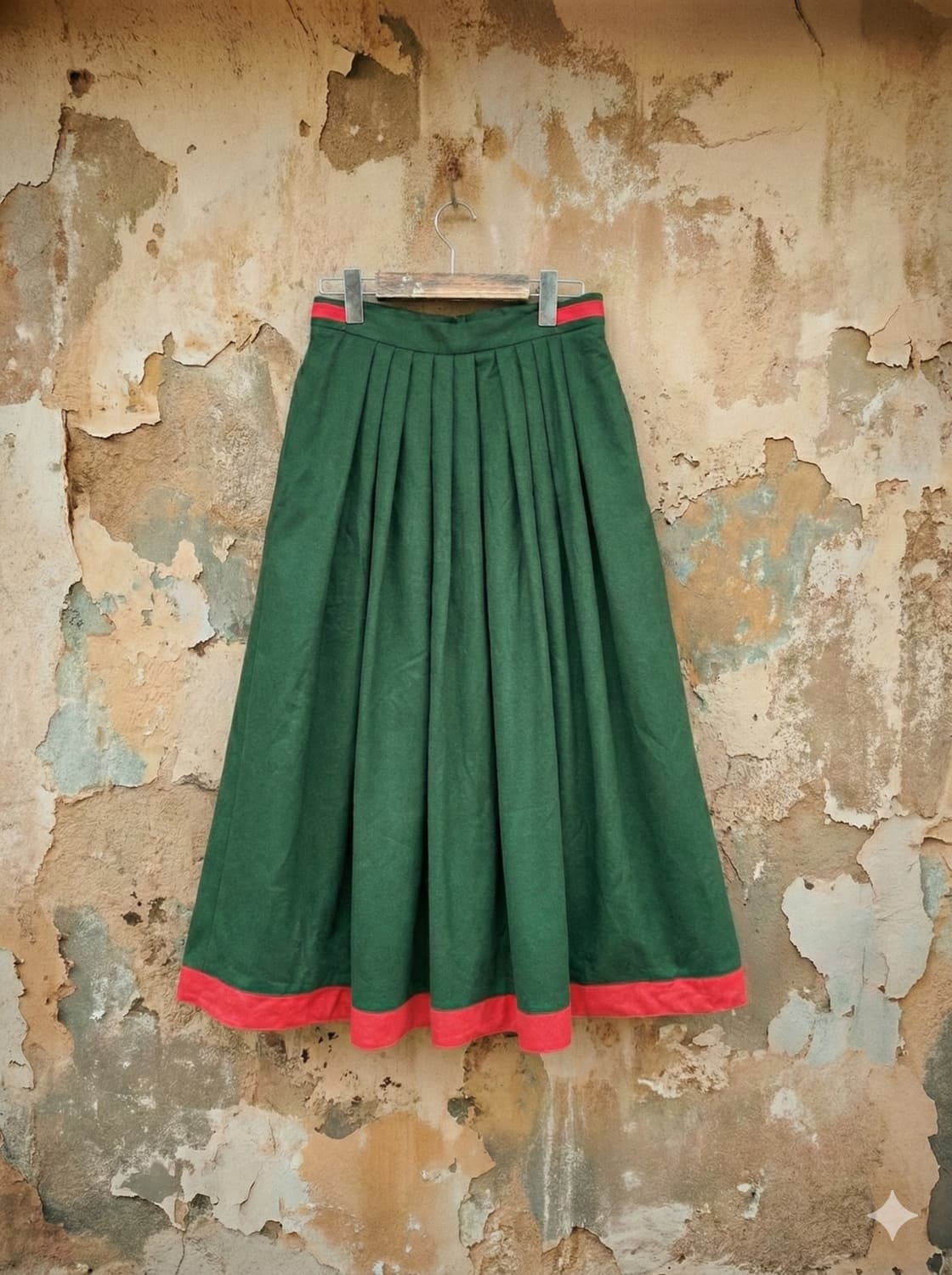 '머쉬룸 버튼 딥그린 훌 스커트 상품이미지3