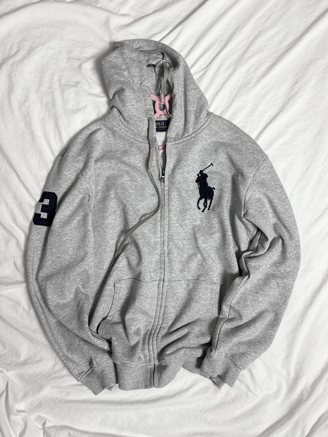 폴로 빅포니 그레이 후드집업 상품이미지2