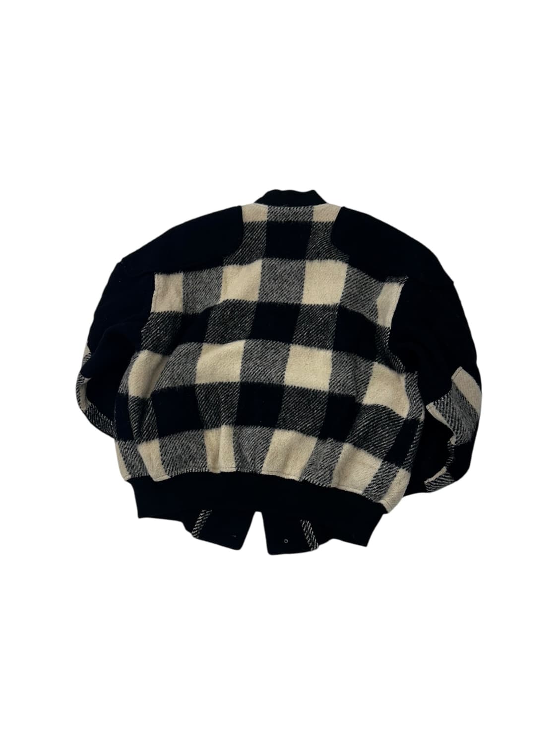 80s 이세이 미야케 스포츠 체크 울 블루종 상품이미지4