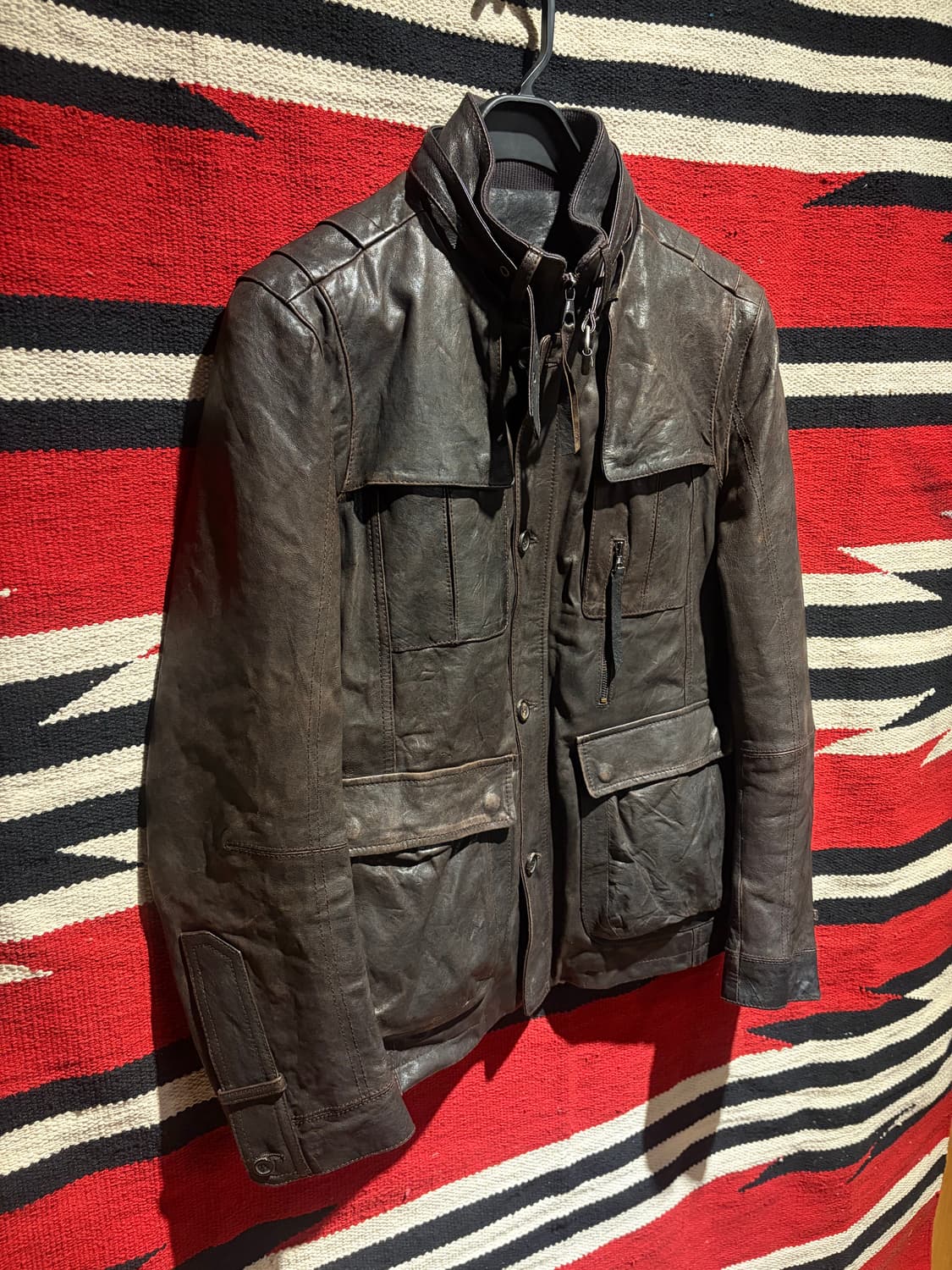 Biker pocket leather jacket / 바이커 레더 자켓 상품이미지2