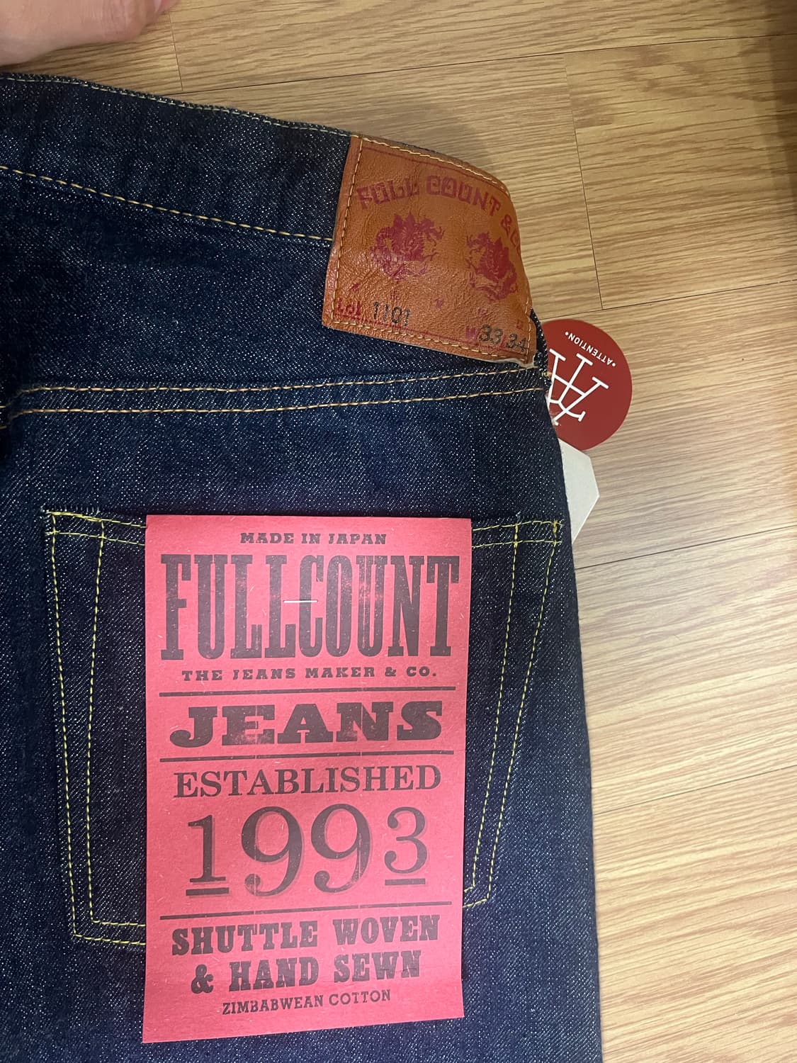 풀카운트 1101w 33사이즈 상품이미지3