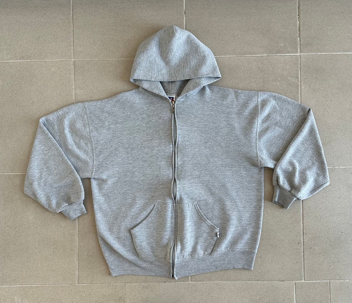 90s 빈티지 러셀 후드집업 그레이 XL USA 상품이미지1