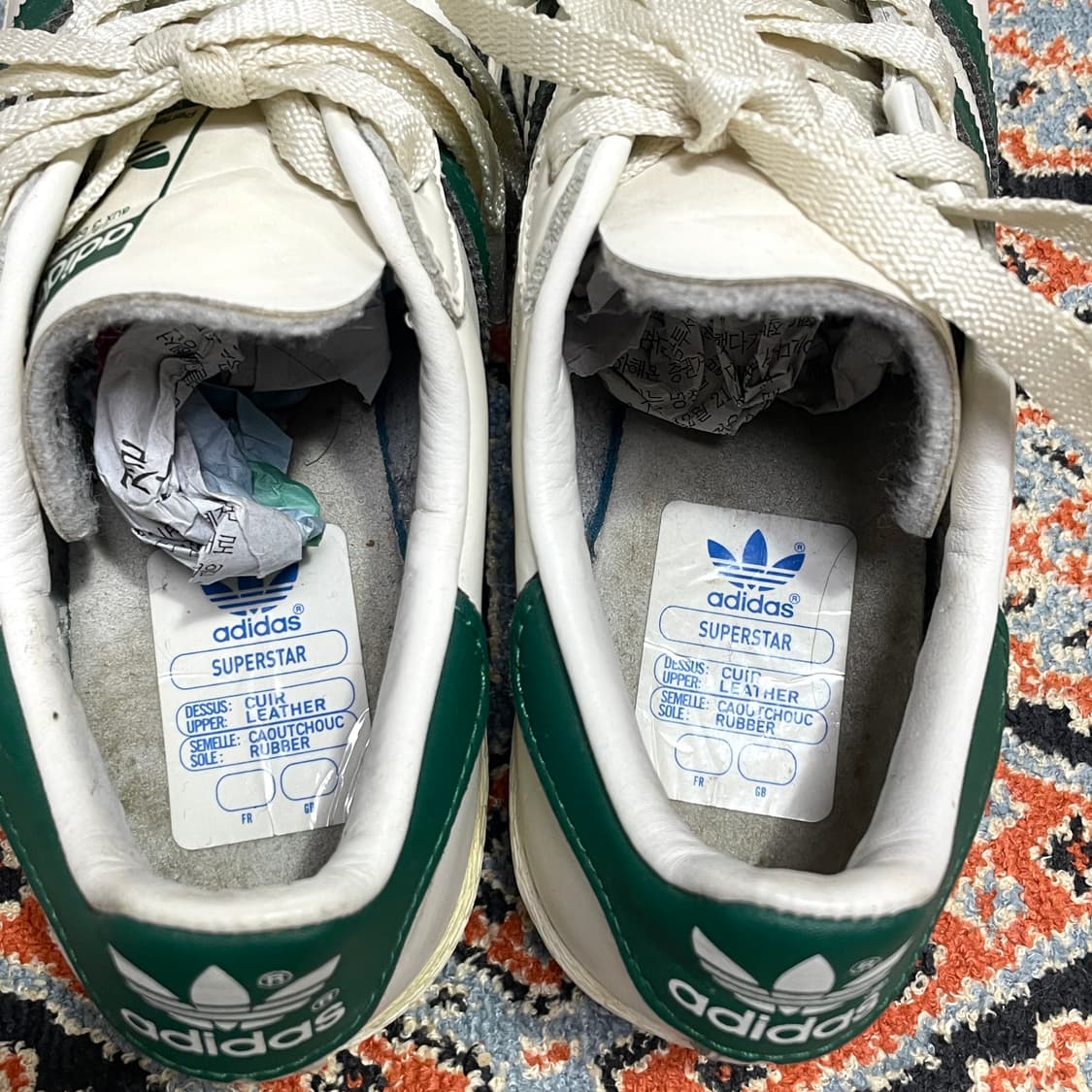 아디다스 슈퍼스타 그린 스니커즈 운동화 US5.5 상품이미지7