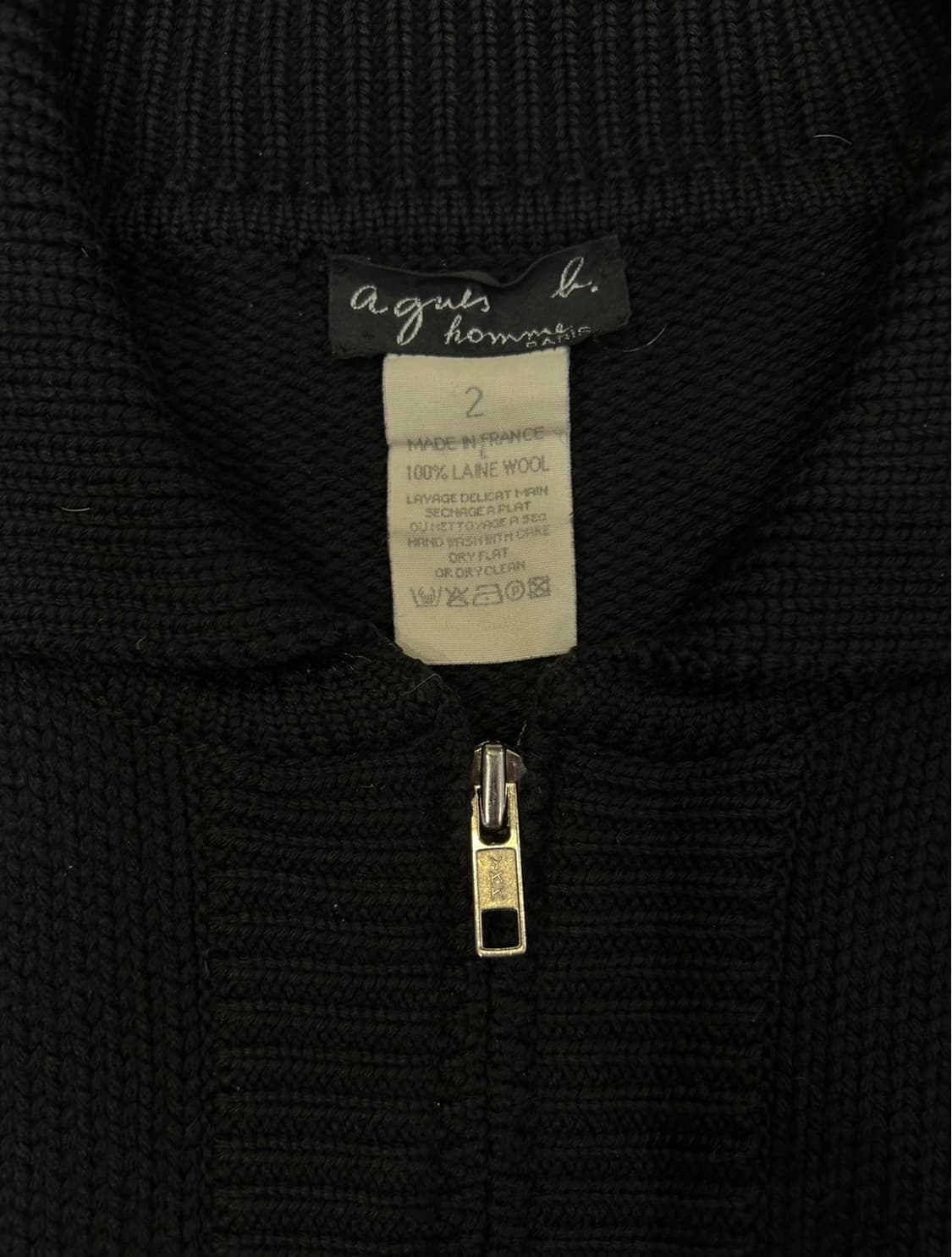 agnes b Zip Wool Knit Cardigan 상품이미지5