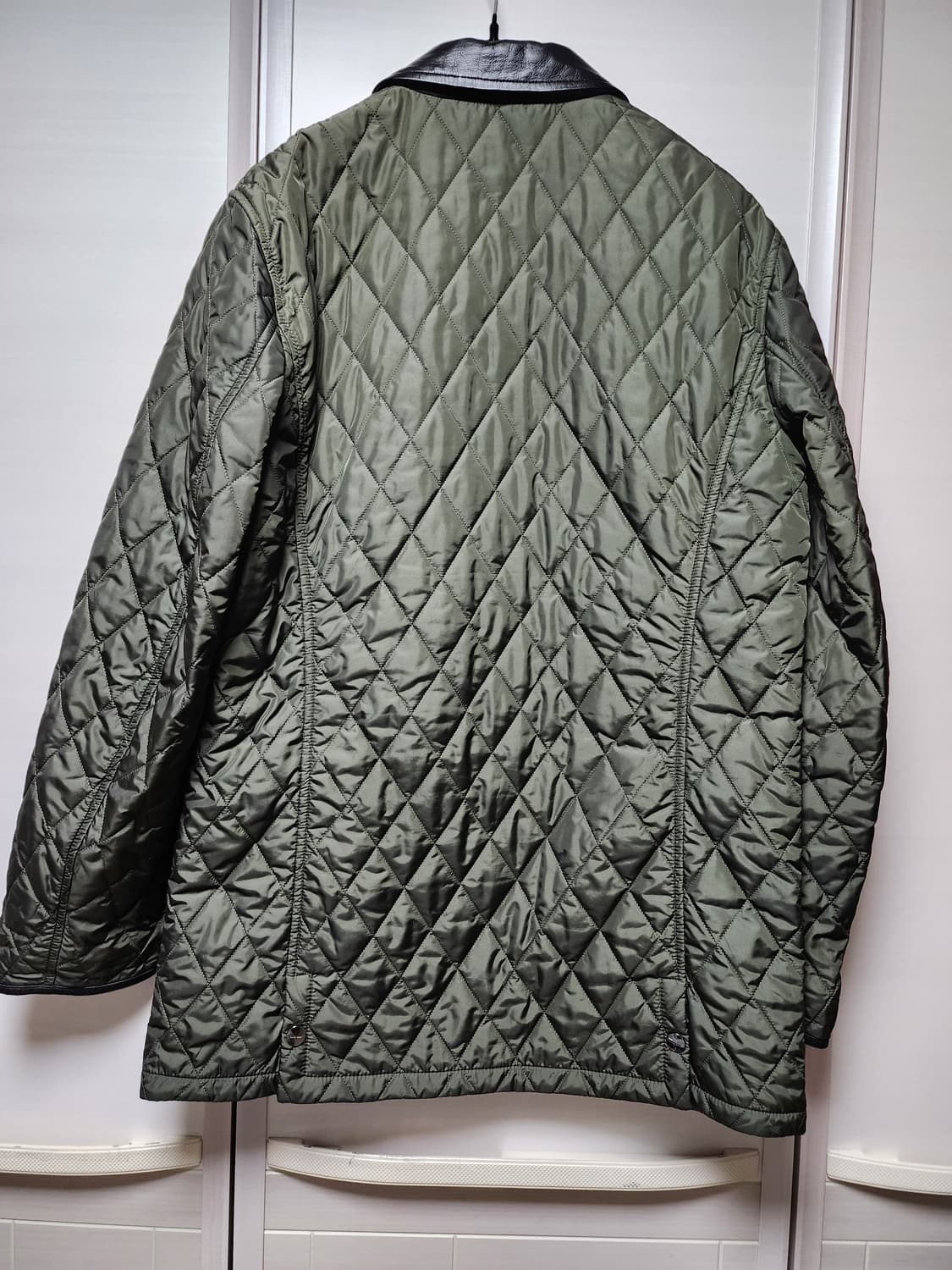 (정품) 페라가모 레더 파이핑 퀼팅 자켓 누빔자켓 XL 50 상품이미지2