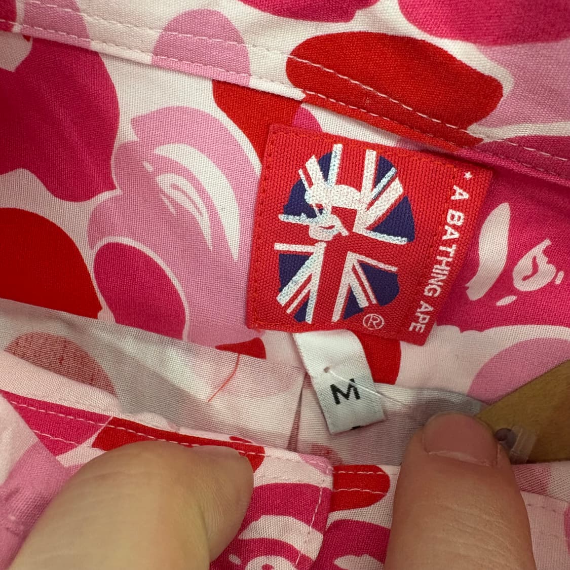 (95)BAPE 베이프 핑크 카모 셔츠 상품이미지5