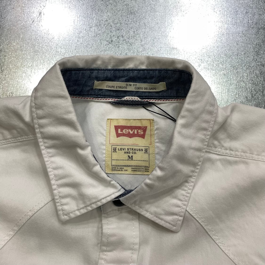 (M) Levi's 리바이스 웨스턴 셔츠 화이트 상품이미지8