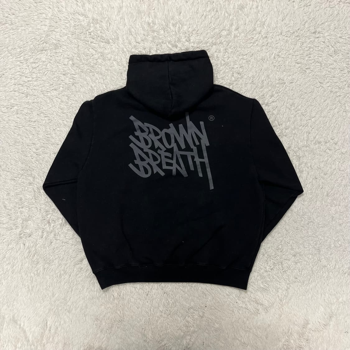 Brown Breath black hoodie 상품이미지5