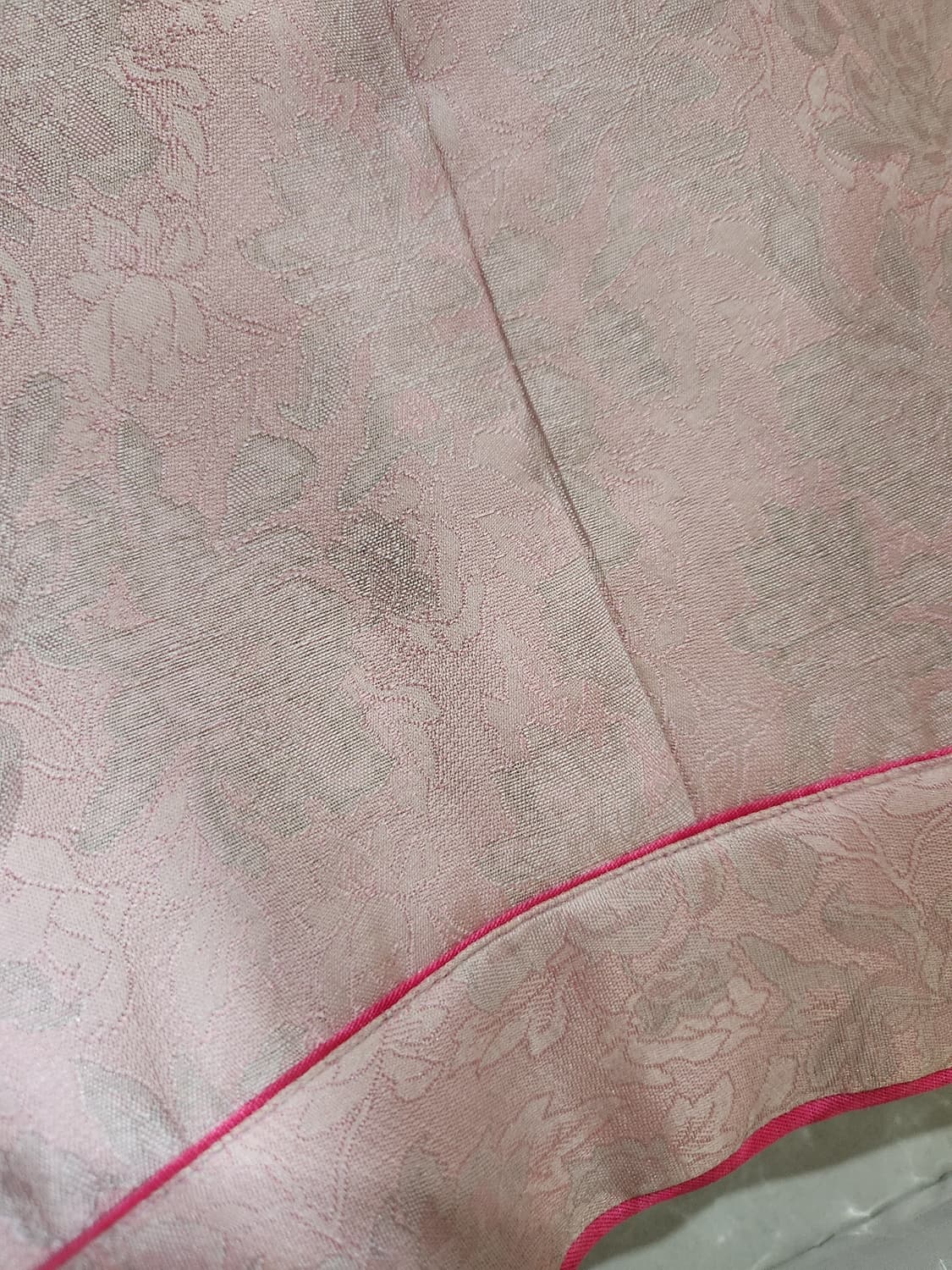 분홍색 꽃 자수 여자 한복 두루마기 F(66~77) 상품이미지6