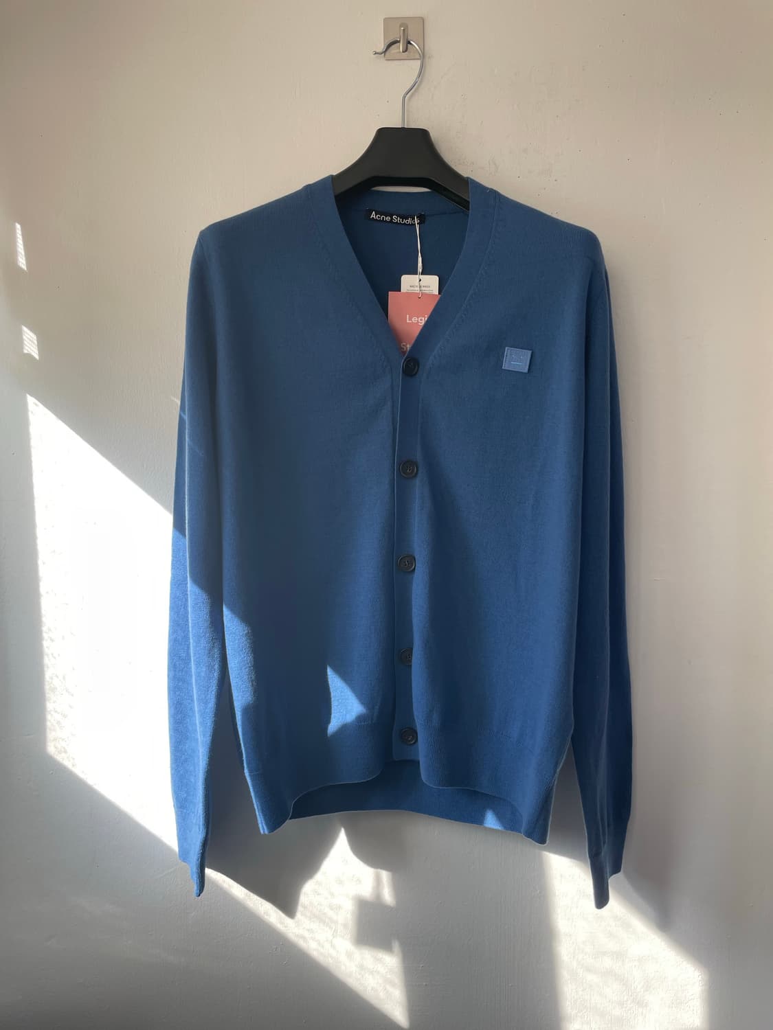 아크네 스튜디오 메리노울 페이스로고 니트 블루 새상품 상품이미지1