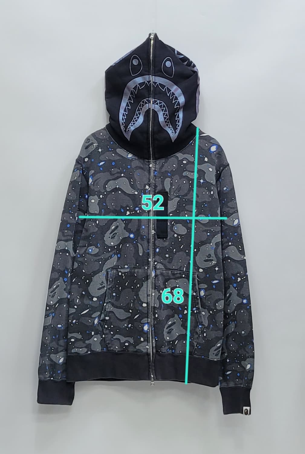BAPE 베이프 스페이스 야광 샤크 후드 집업 / 남 L

 상품이미지10