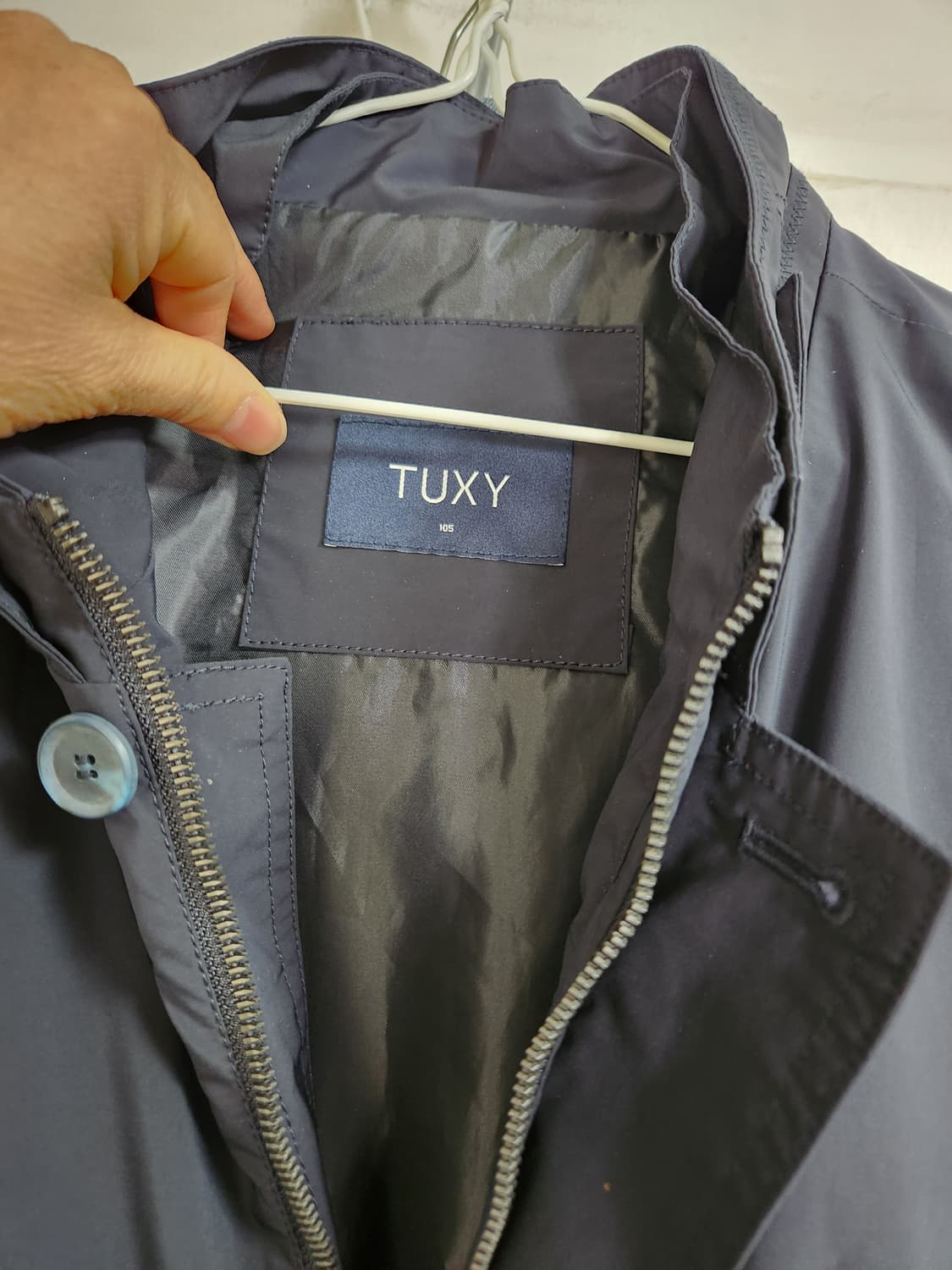 TUXY 네이비 남성 숏 트랜치코트 자켓105 상품이미지6