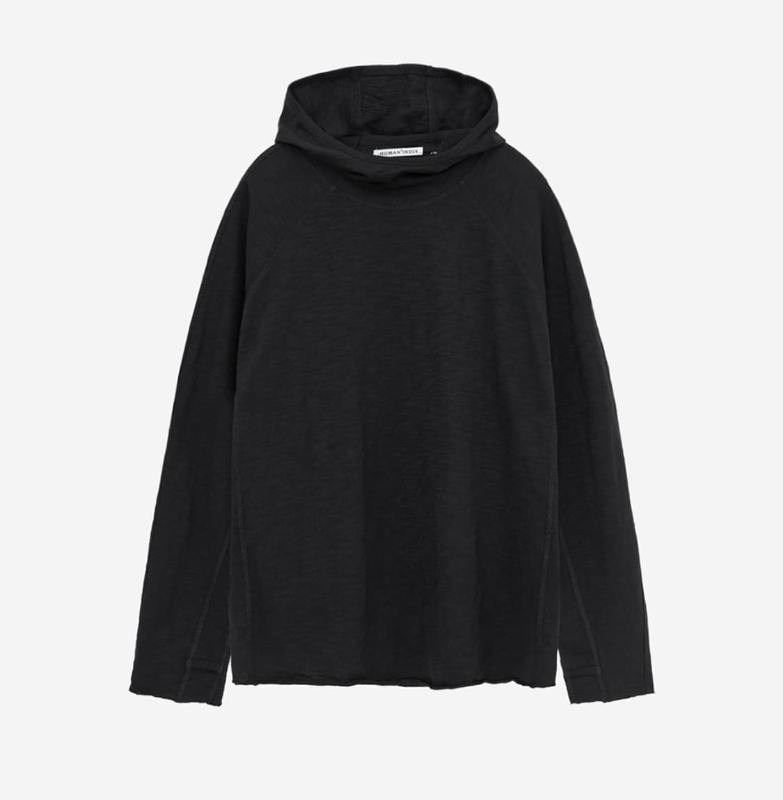 [3] 폴리테루 휴먼인덱스 휴먼 터틀 넥 후디 후드 블랙 상품이미지1