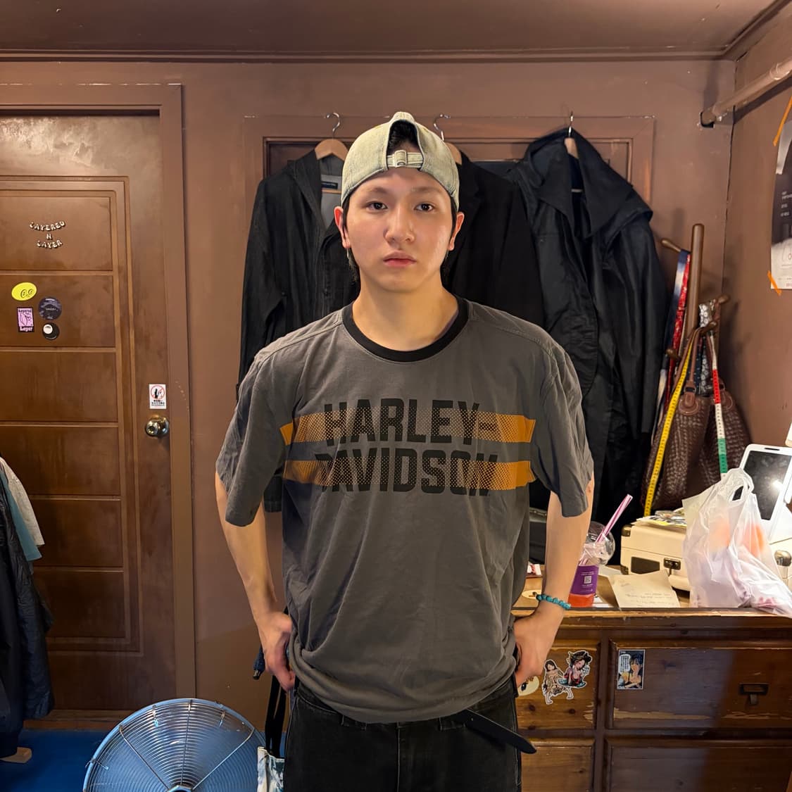 HARLEY DAVIDSON 레이싱 스트라이프 티셔츠 상품이미지1