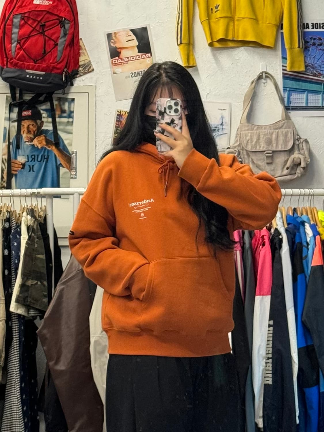 앤더슨벨 로고 시그니쳐 패치 후드티 M 상품이미지1