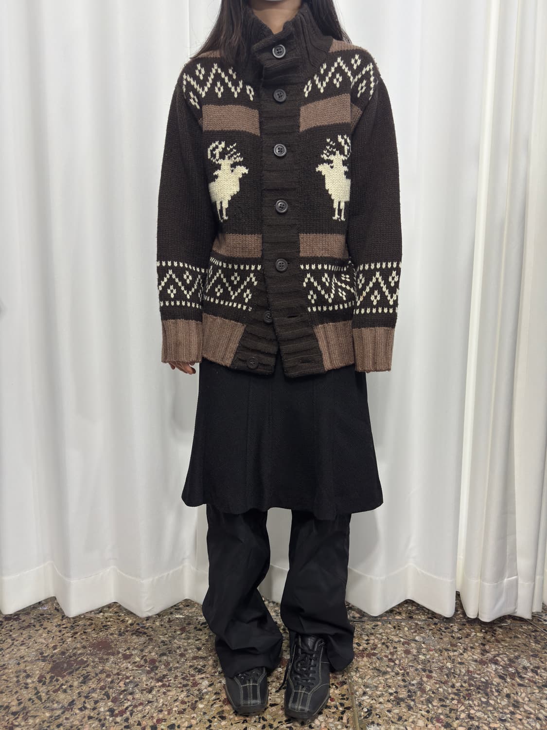 canadian sweater brown cardigan 상품이미지3