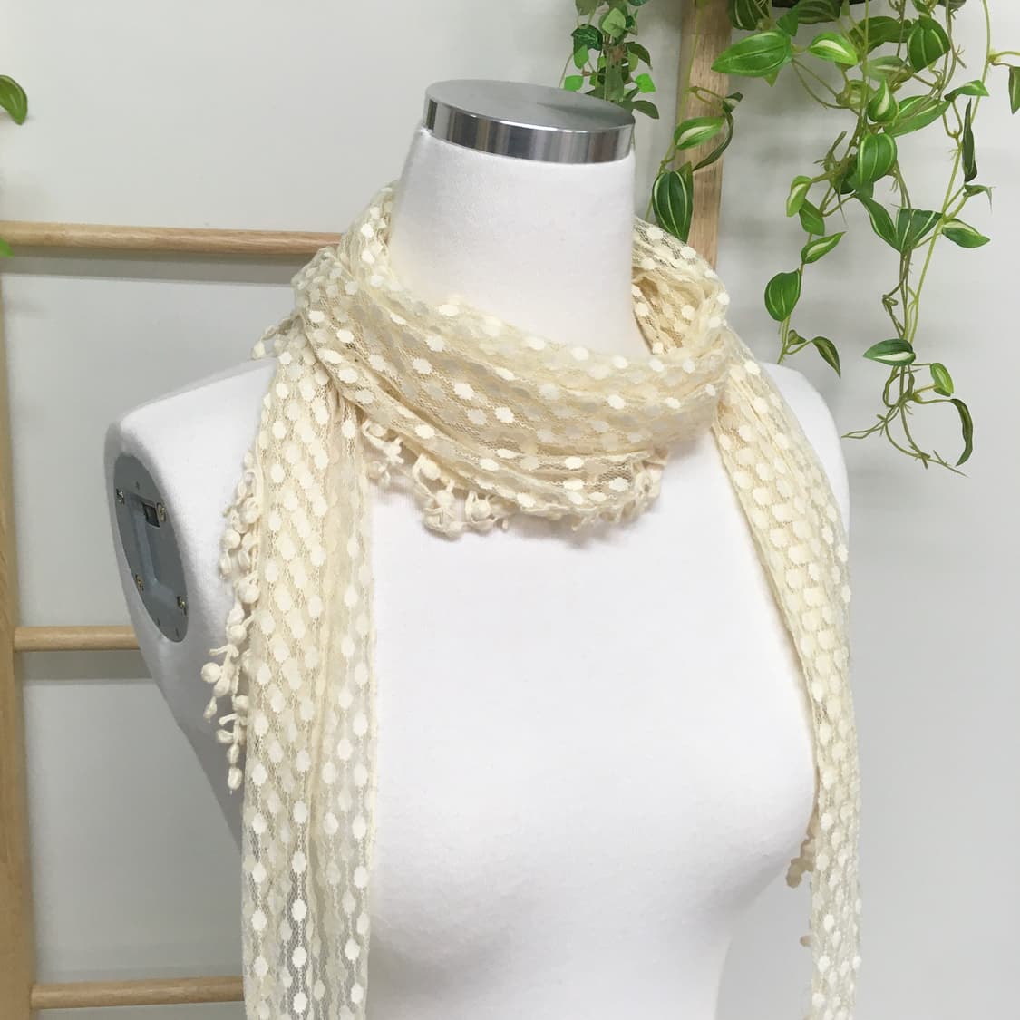 JPN/ 모리걸스카프 도트스카프 모리룩스카프 땡땡이스카프 상품이미지4