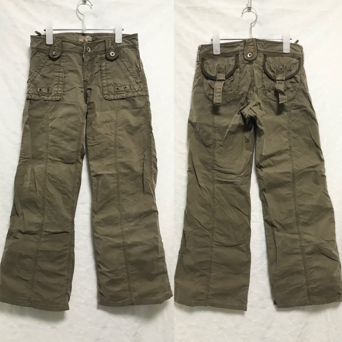 빈티지 y2k 그런지 스티치 포켓 코튼 팬츠 상품이미지1