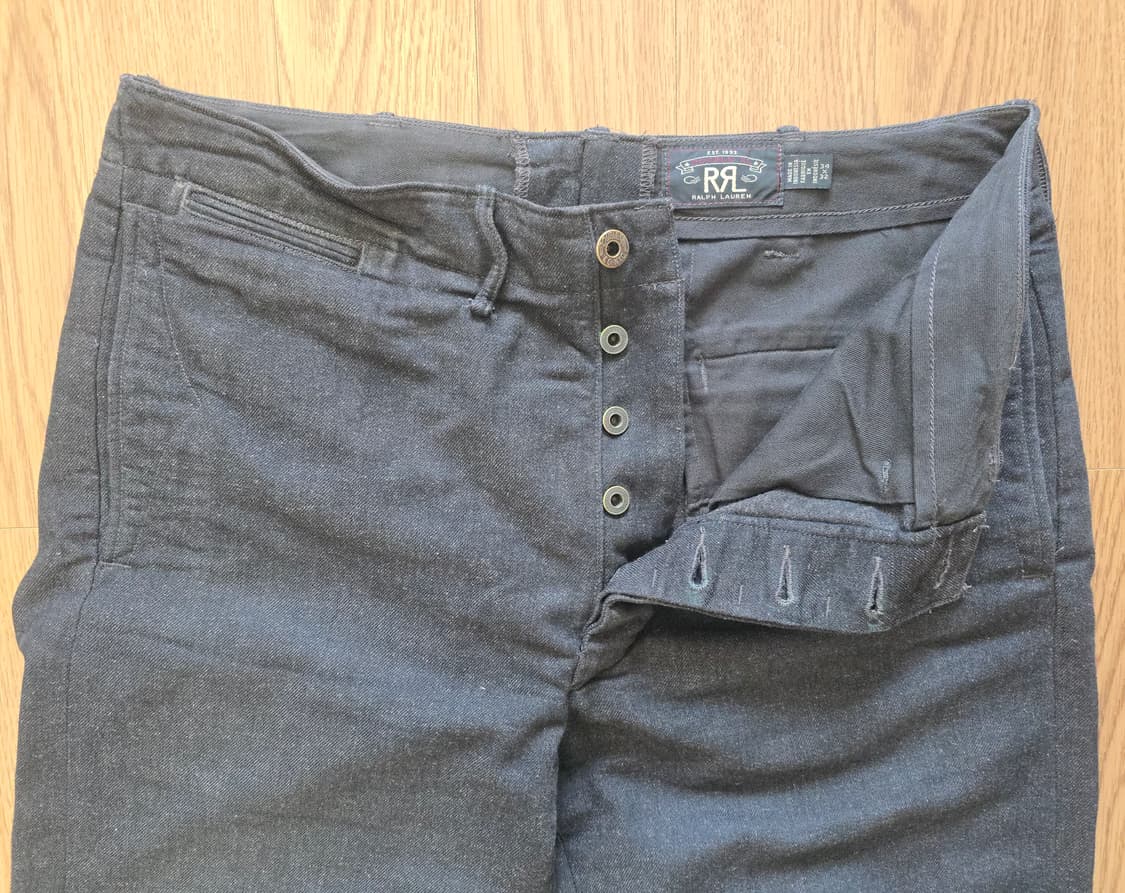 ​[RRL] 인디고 블랙 워크 데님 팬츠 (34x32 ) 상품이미지3