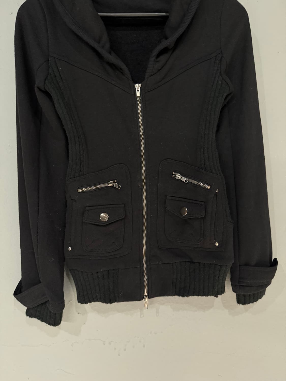 ribbed detail pocket 2-way zip-up 상품이미지6