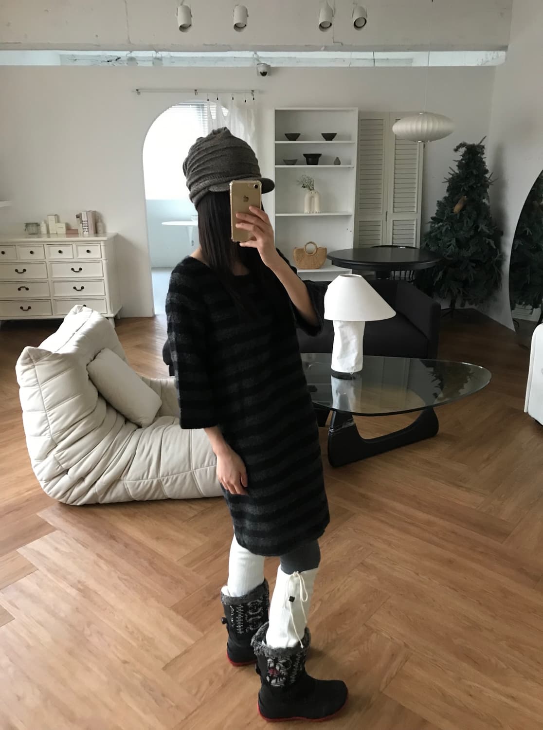 vintage stripe one-piece 상품이미지2