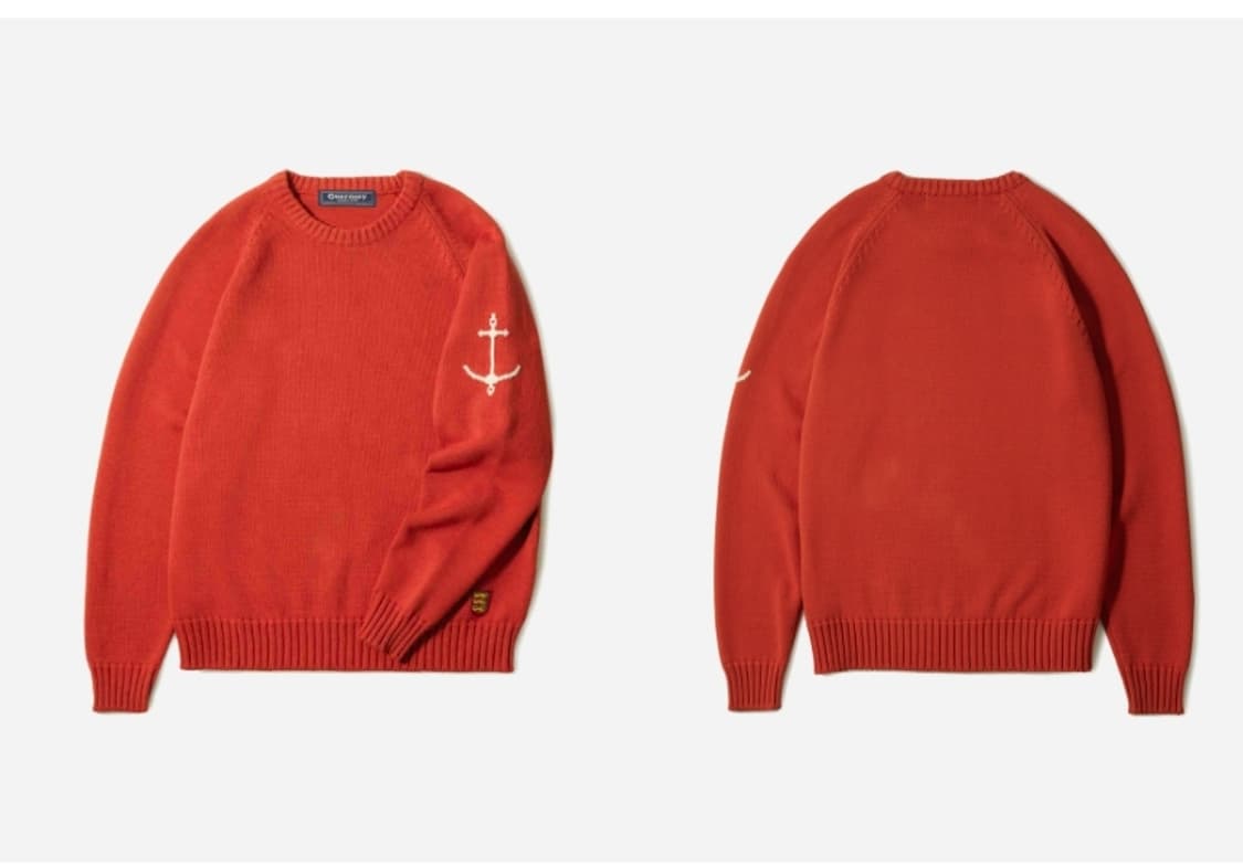 건지울른스 나그랑 크루넥 니트 XXL 오렌지 레드 상품이미지4