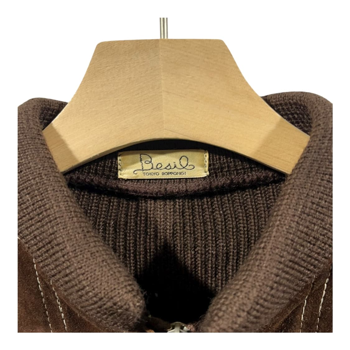 [JPN] 빈티지 스웨이드배색 집업 가디건 상품이미지5