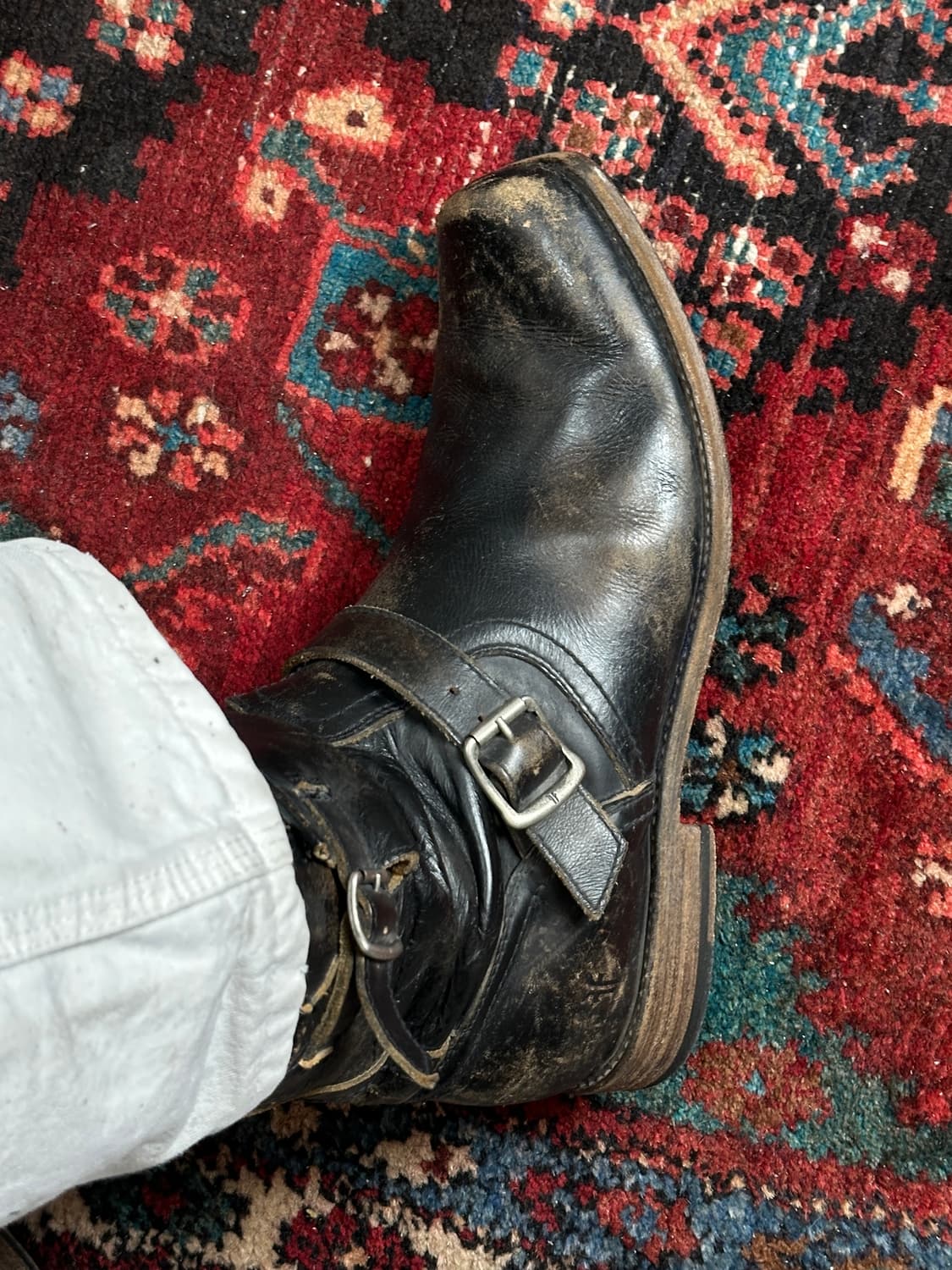 00's FRYE 스퀘어토 엔지니어 부츠 빈티지 바이커 부츠 상품이미지10