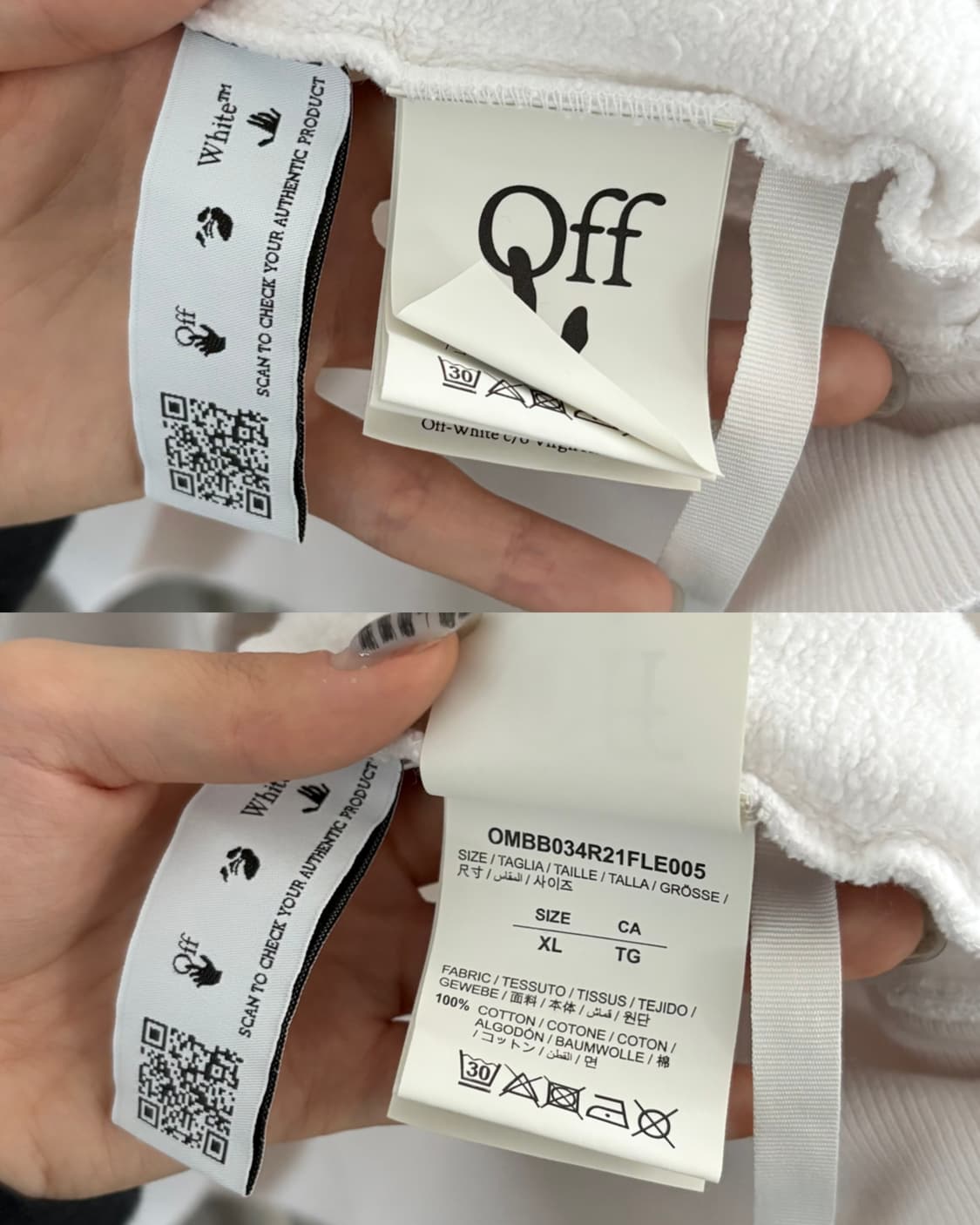 Off-White 오프화이트 화이트 버블 그래피티 후드티 상품이미지7