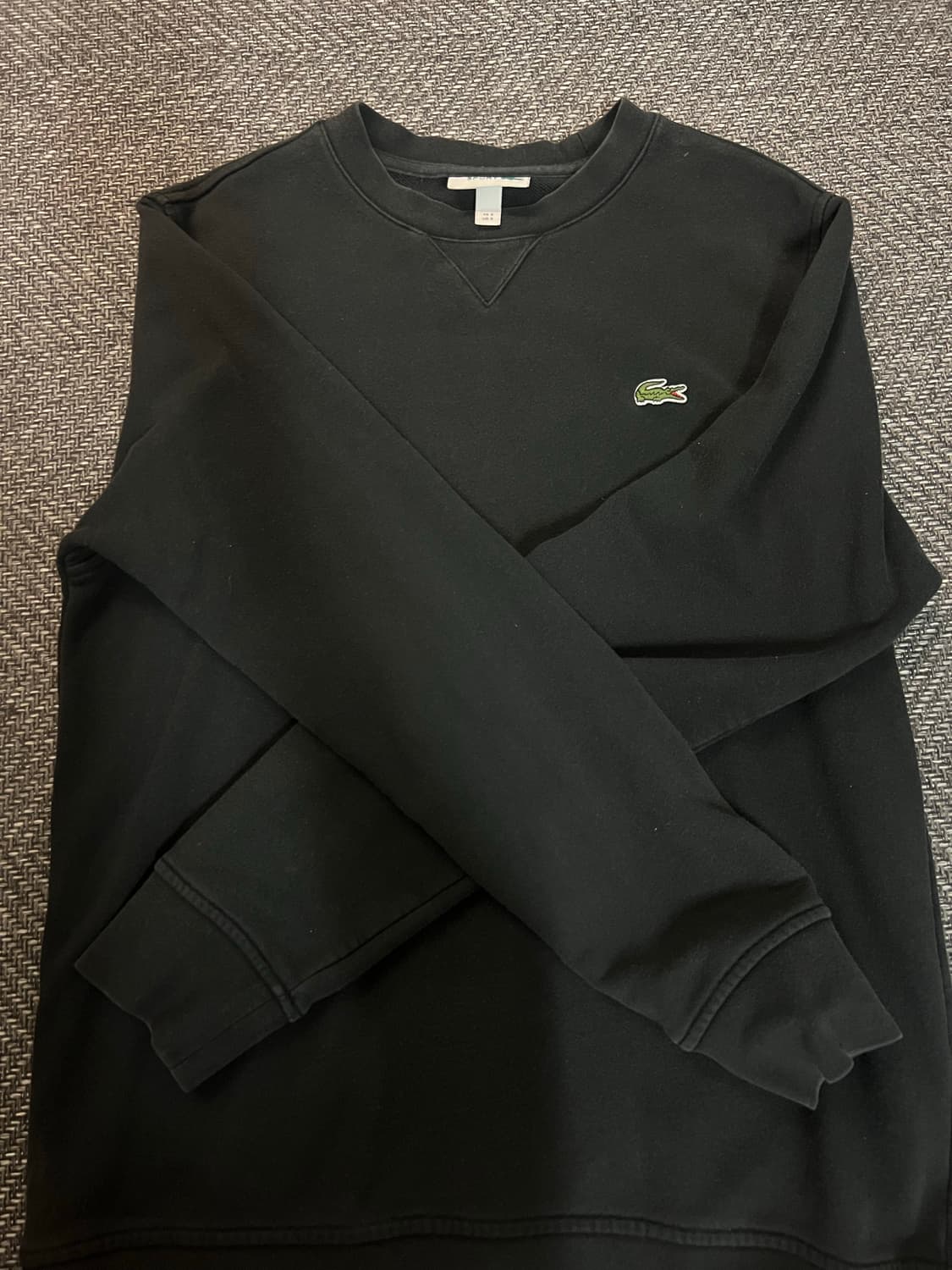 라코스테 블랙 맨투맨 M 상품이미지1