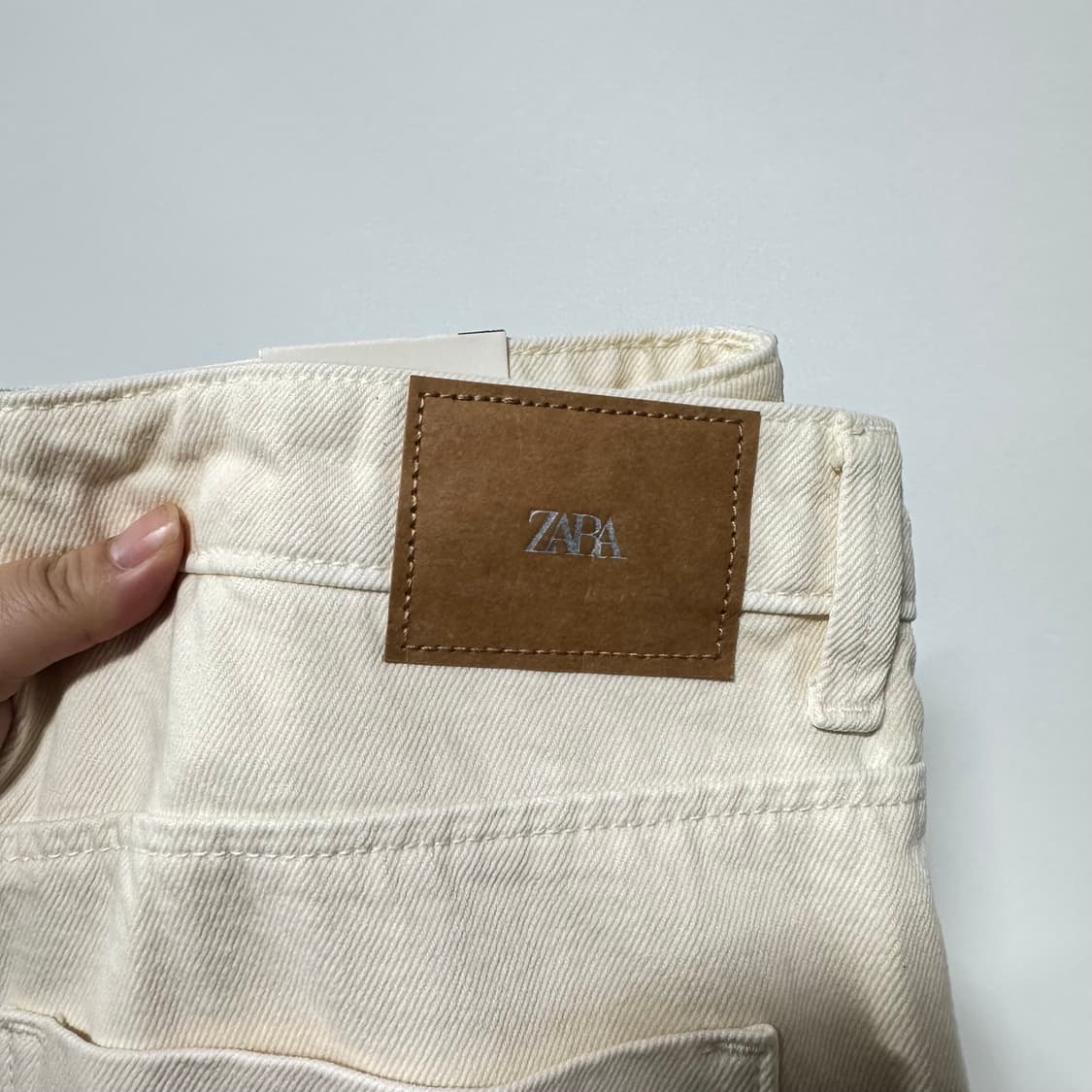 ZARA 자라 플레어 핏 크림 팬츠 38 새제품 상품이미지7