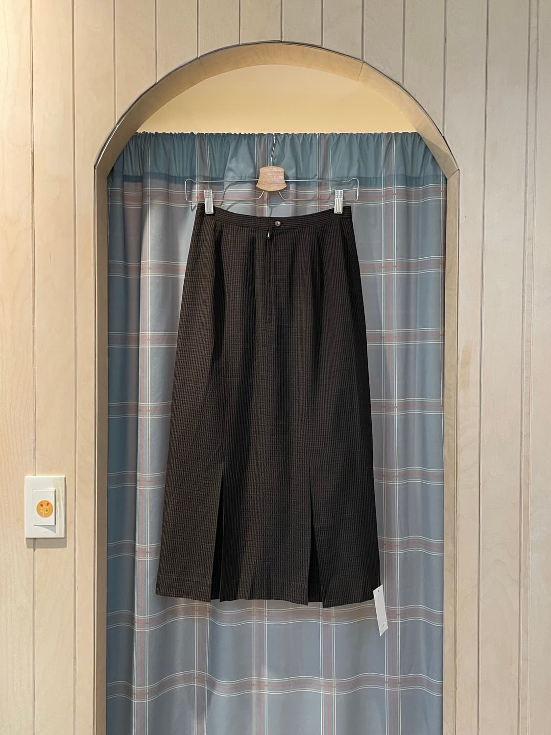 일본빈티지 밑단핀턱 패턴스커트 상품이미지7