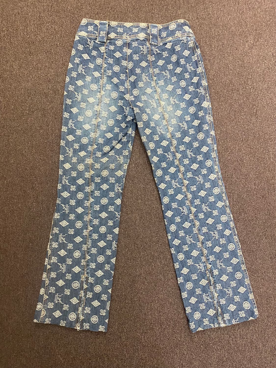 9)Japanese vintage 여성 모노그램 부츠컷 데님팬츠 상품이미지6