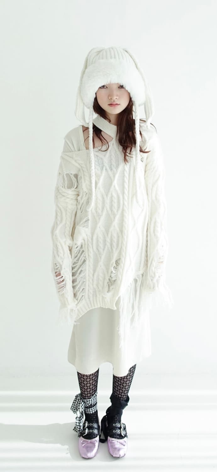 샵페어리 데미지 루즈 니트 상품이미지1