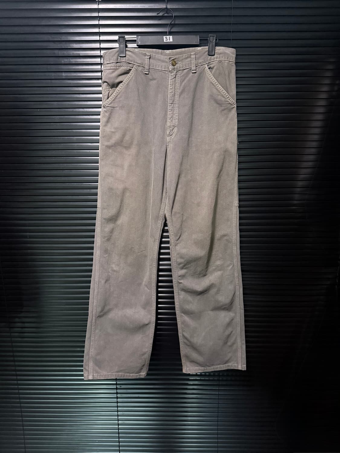 칼하트 싱글니 카펜더 워크 데님 팬츠 32 와이드 샌드 그레이 회색 일본 상품이미지3